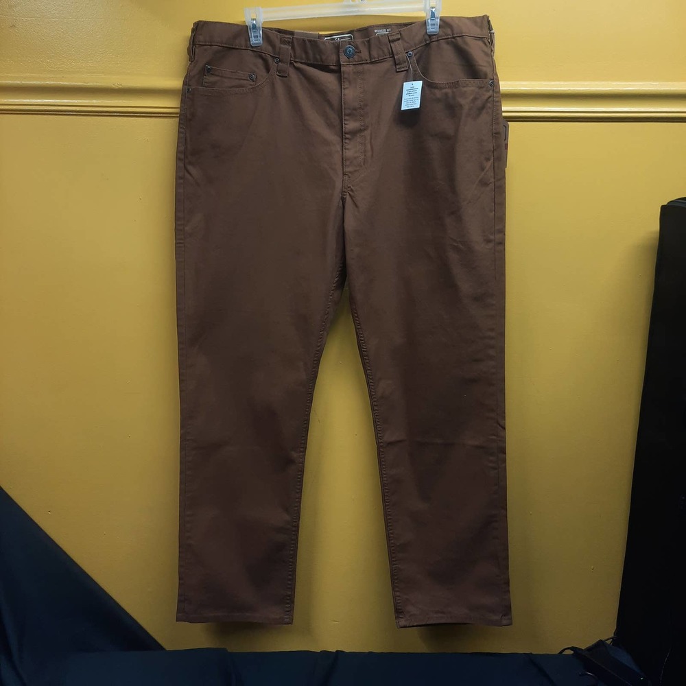 NWT CE Schmidt workwear 5 pocket  Brown canvas relaxed fit pants Men's 44 x 34
